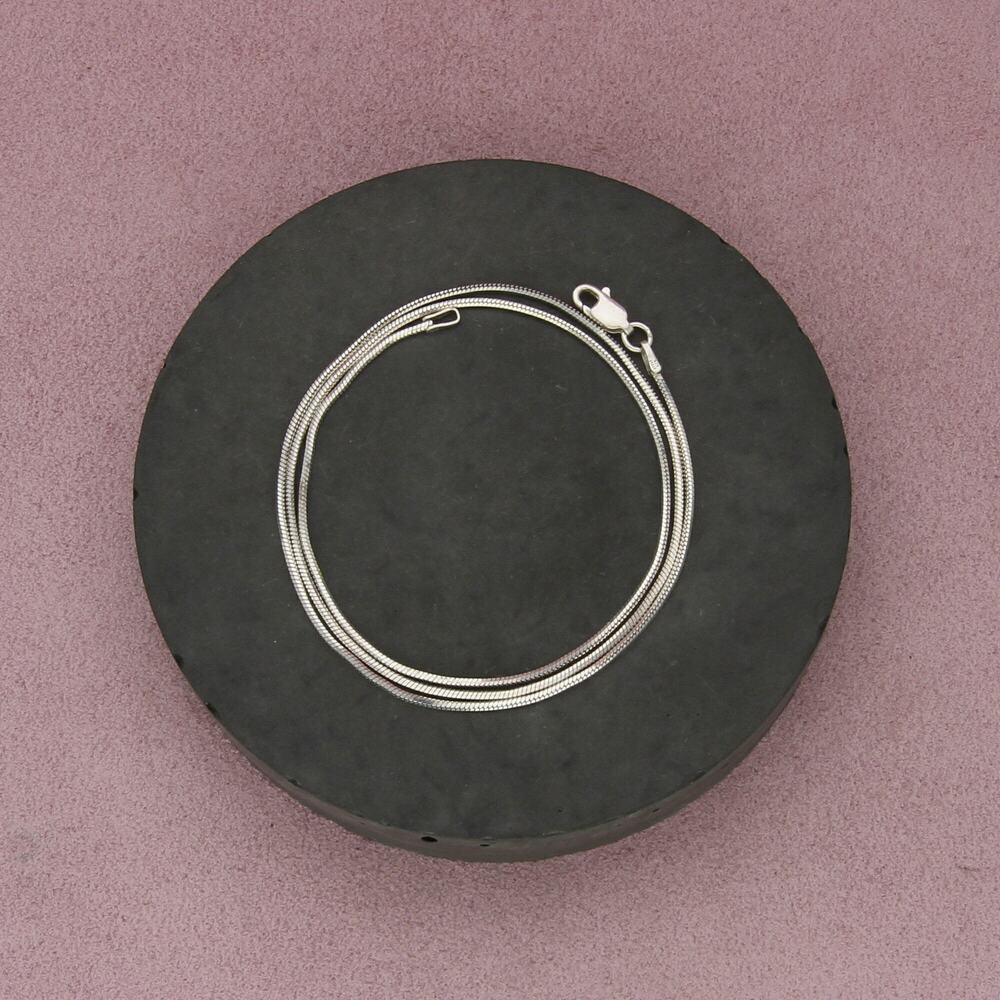 sterling silver 1mm squared snake chain necklace size 20in